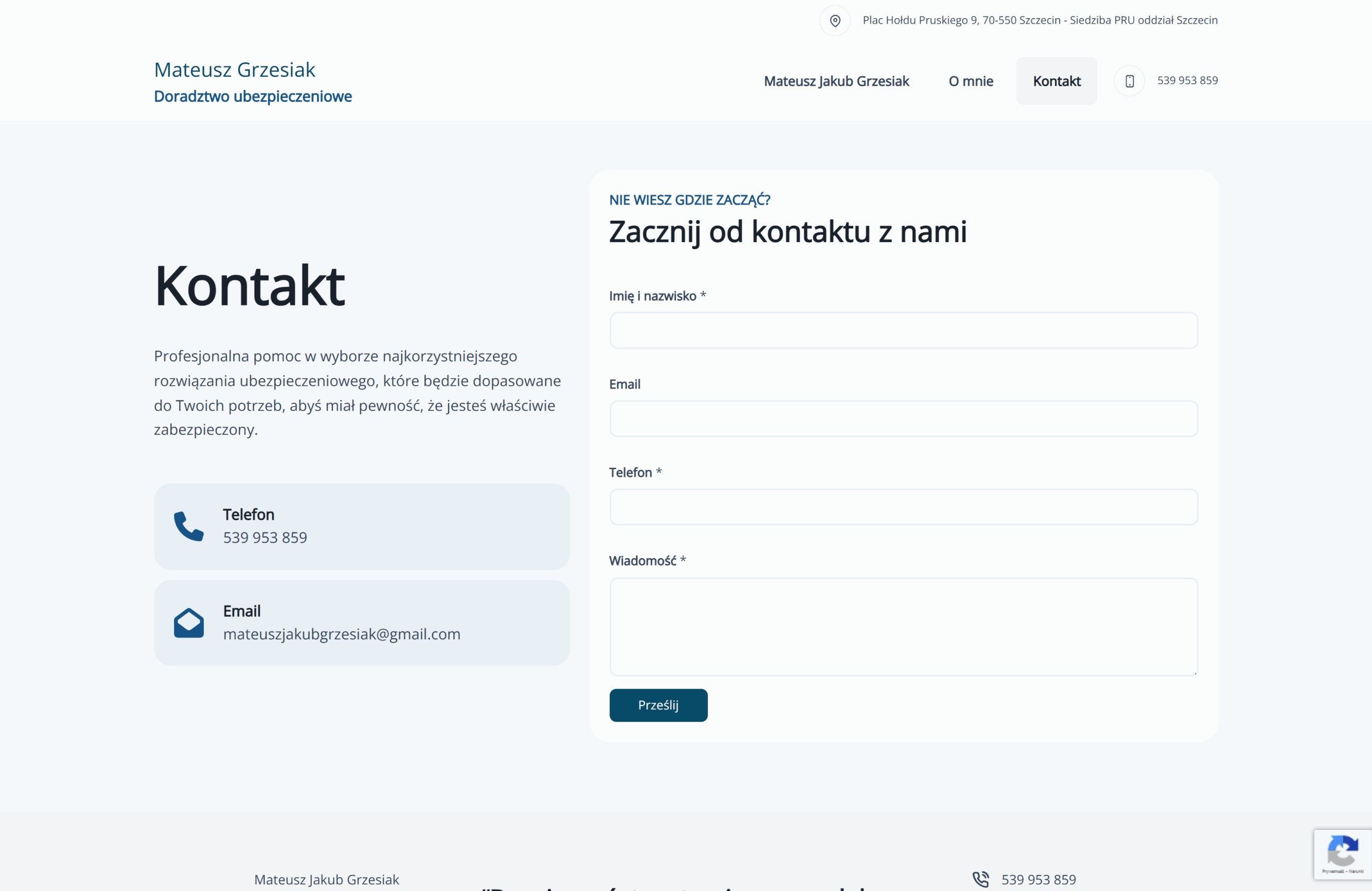 Formularz kontaktowy