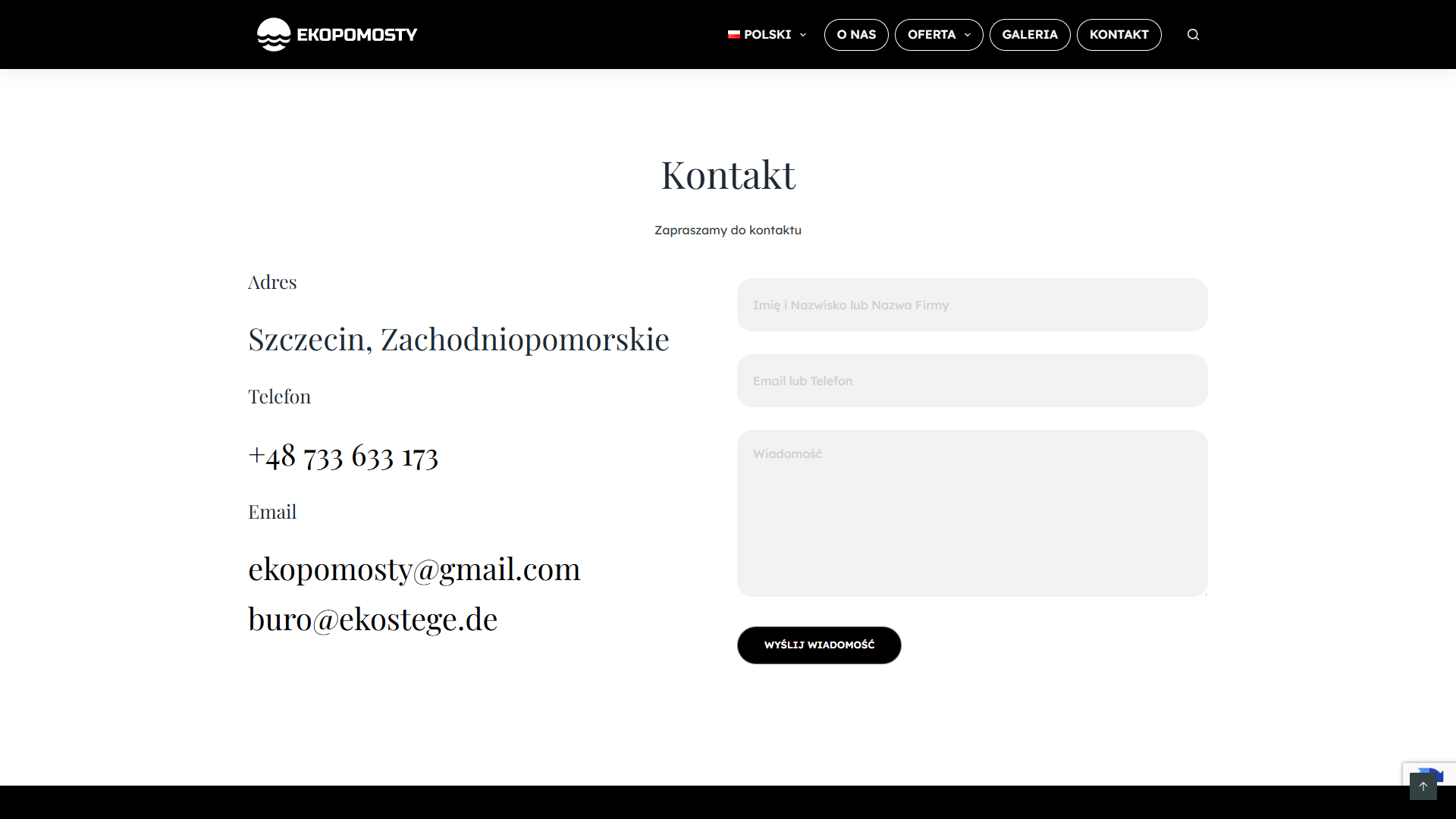 Obraz przedstawiający podstronę kontaktu
